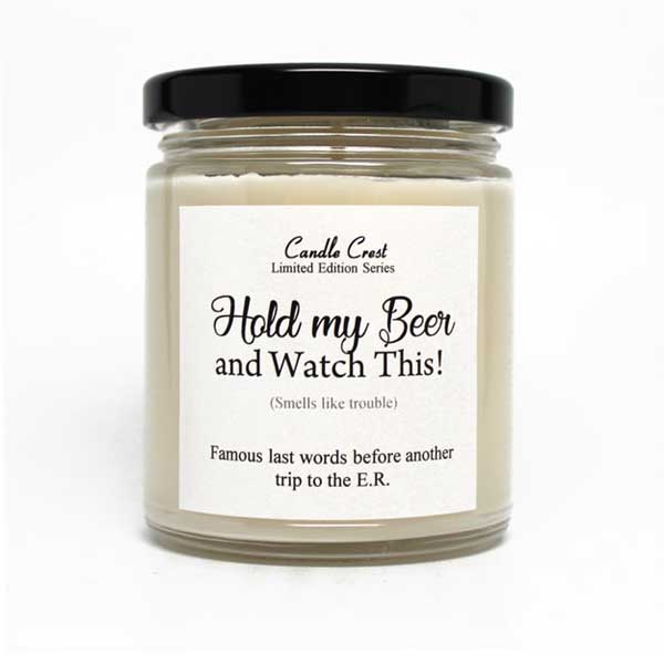 Funny Beer Candles from Candle Crest