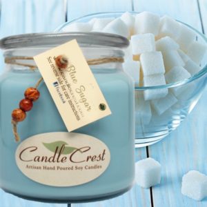 Blue Sugar Scented Candles by Candle Crest Soy Candles Inc